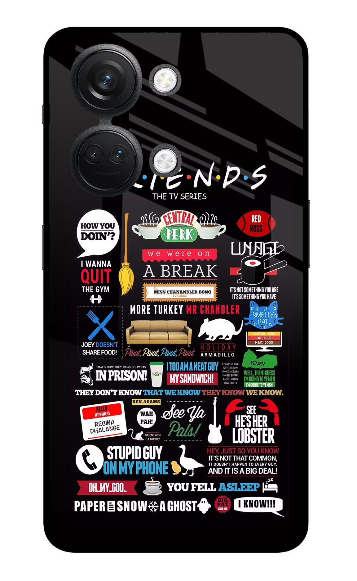 FRIENDS OnePlus Nord 3 5G Glass Case Back Cover by Casekaro
