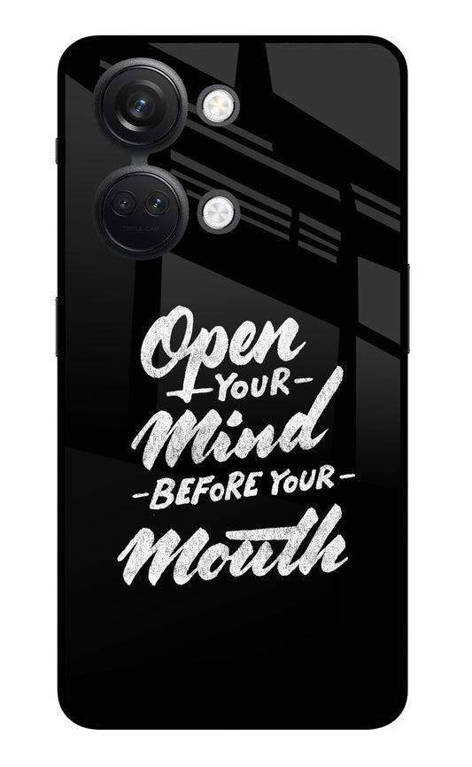 Open Your Mind Before Your Mouth OnePlus Nord 3 5G Glass Case