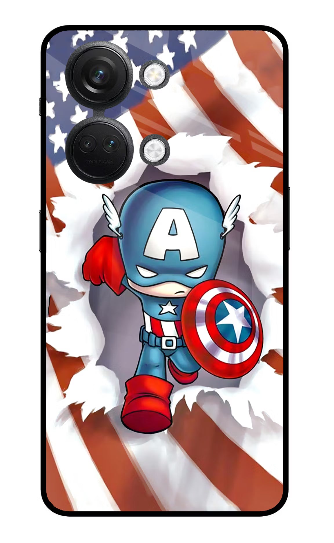 Captain America OnePlus Nord 3 5G Glass Case Back Cover by Casekaro