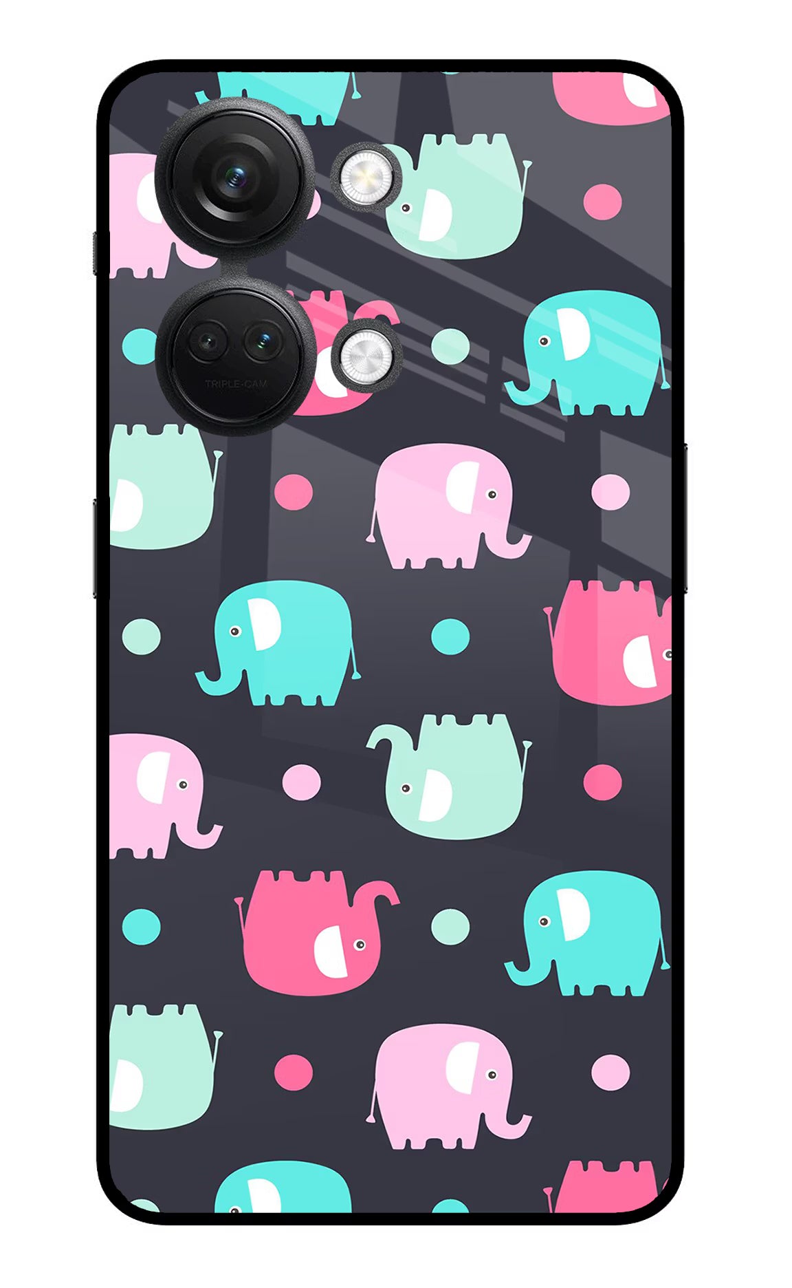 Elephants OnePlus Nord 3 5G Glass Case Back Cover by Casekaro