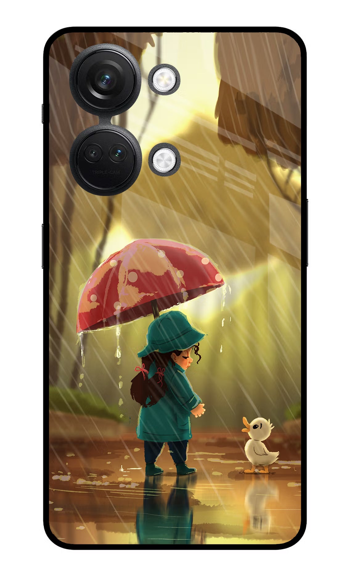 Rainy Day OnePlus Nord 3 5G Glass Case Back Cover by Casekaro