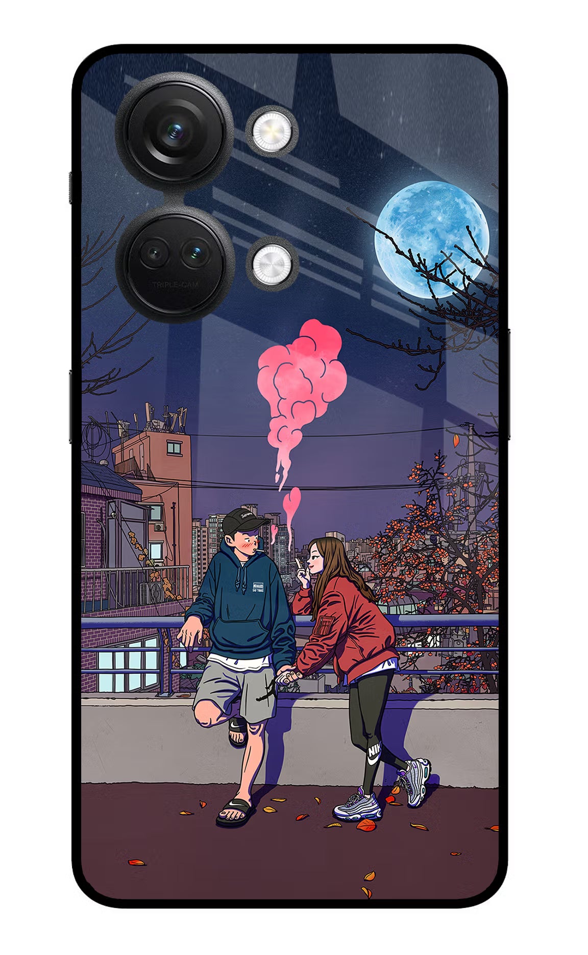 Chilling Couple OnePlus Nord 3 5G Glass Case Back Cover by Casekaro