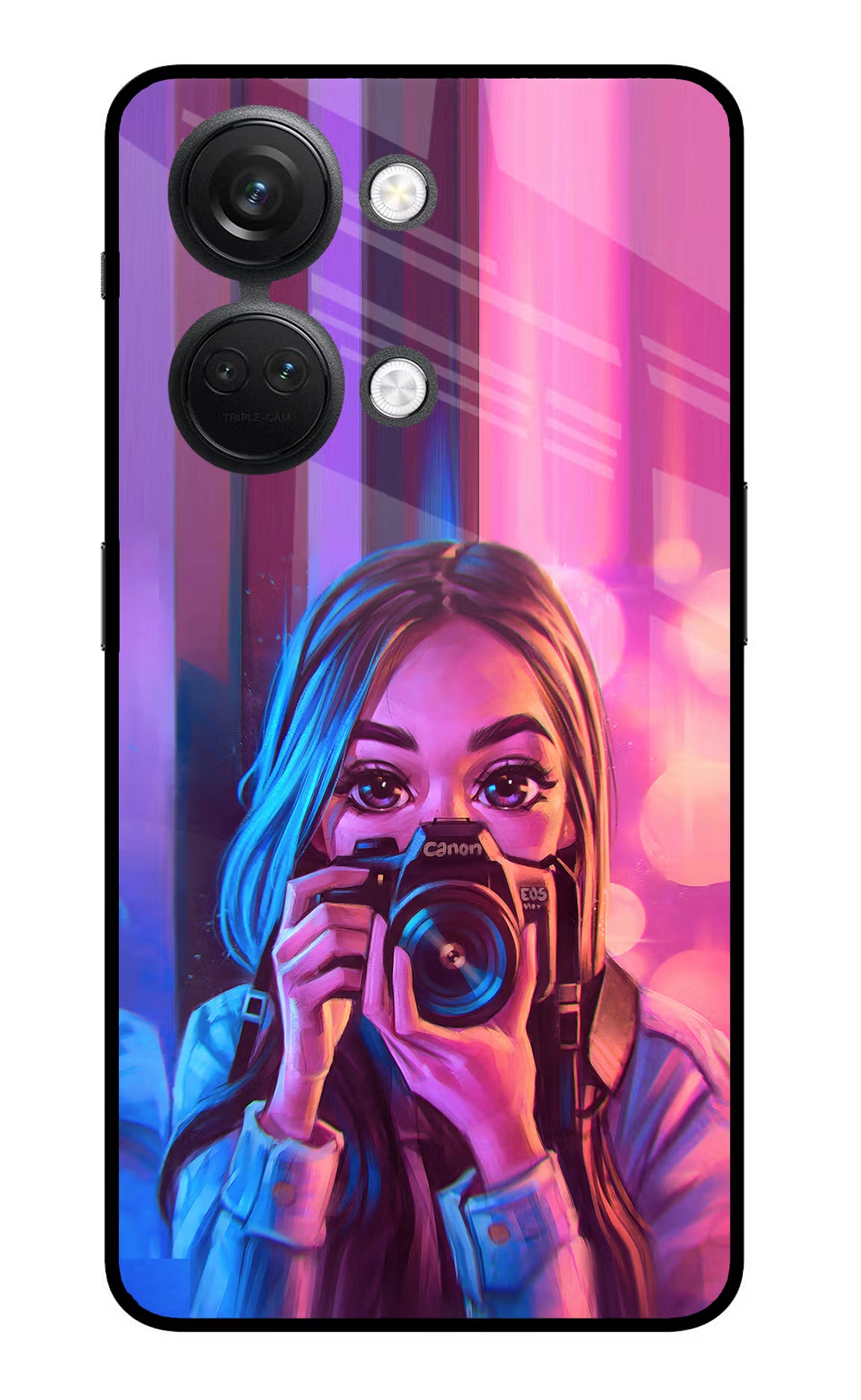 Girl Photographer OnePlus Nord 3 5G Glass Case Back Cover by Casekaro