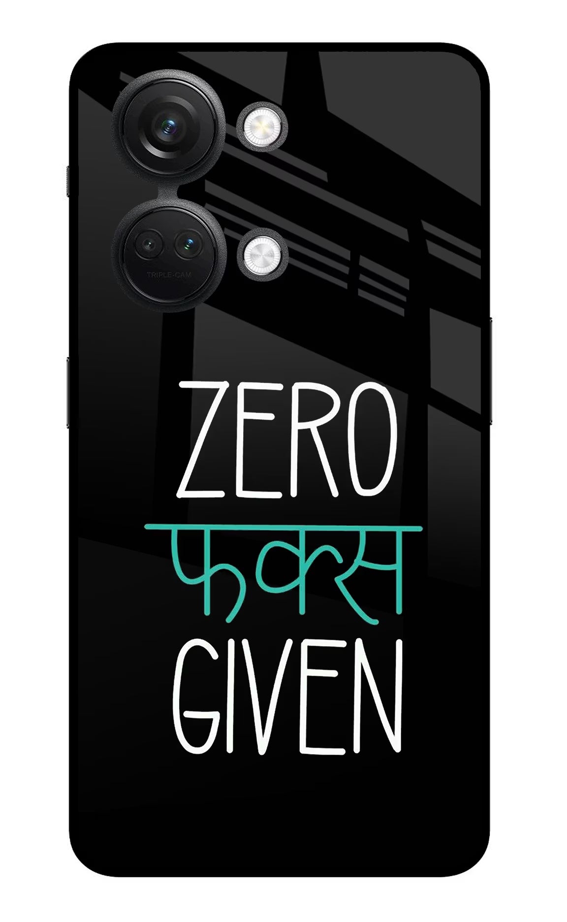 Zero Fucks Given OnePlus Nord 3 5G Glass Case Back Cover by Casekaro