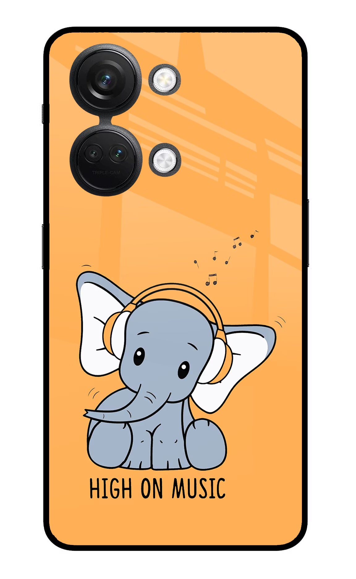High On Music OnePlus Nord 3 5G Glass Case Back Cover by Casekaro
