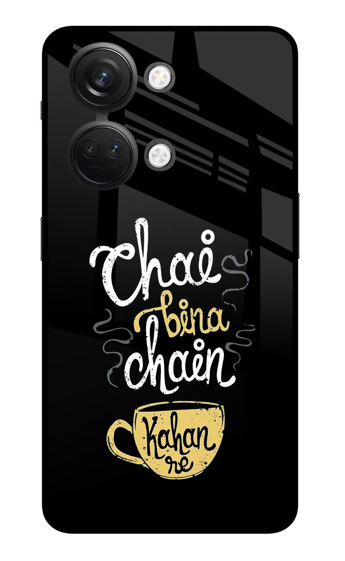 Chai Bina Chain Kaha Re OnePlus Nord 3 5G Glass Case Back Cover by Casekaro