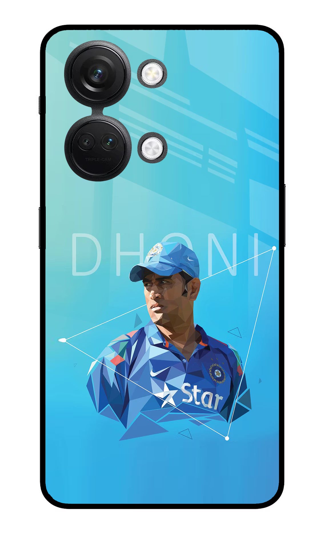 Dhoni Artwork OnePlus Nord 3 5G Glass Case Back Cover by Casekaro