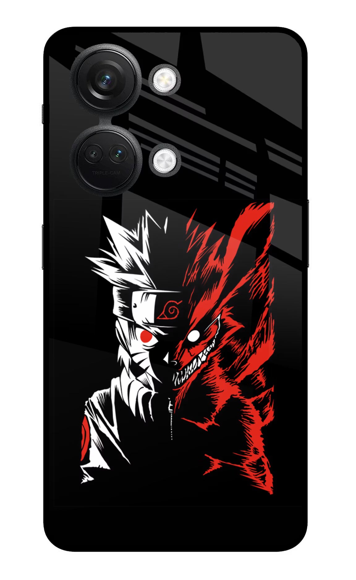 Naruto Two Face OnePlus Nord 3 5G Glass Case Back Cover by Casekaro