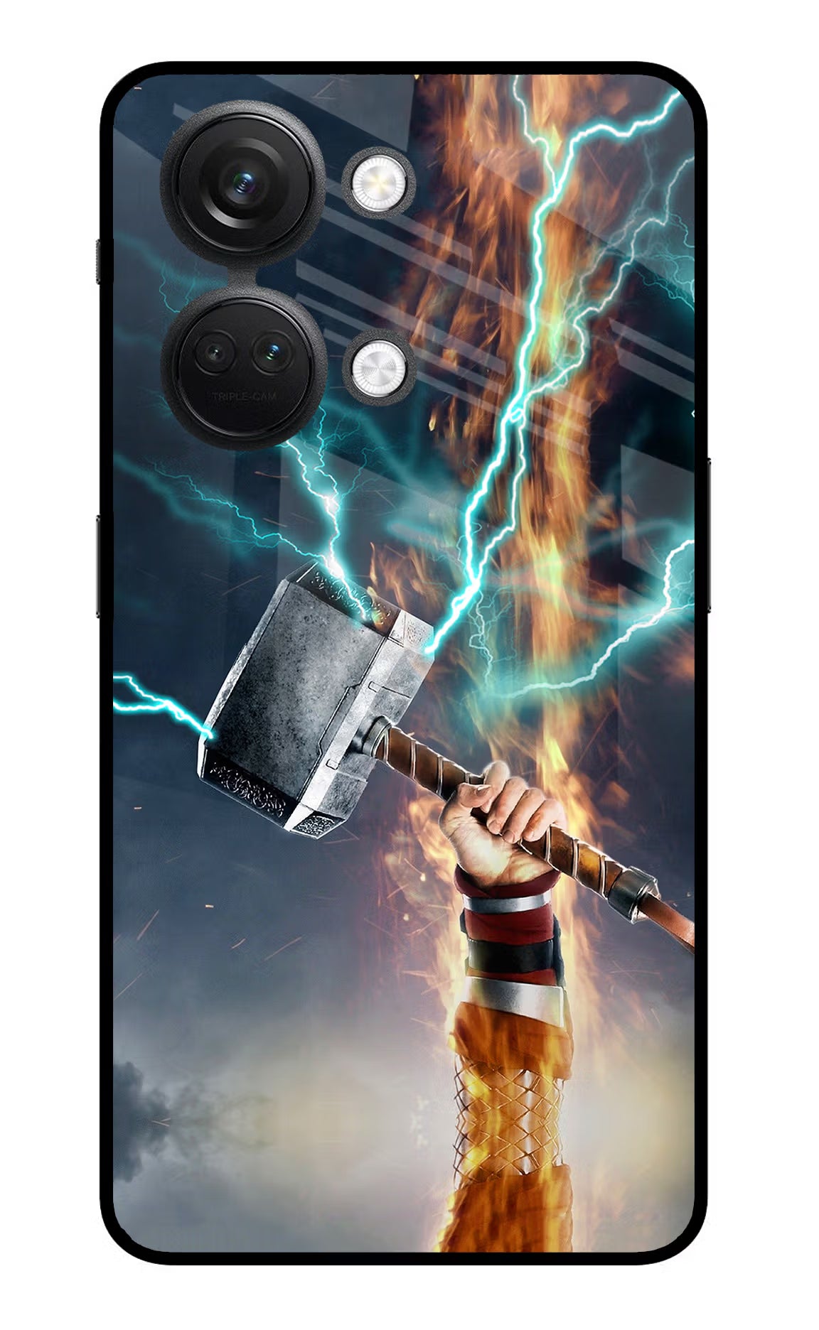 Thor Hammer Mjolnir OnePlus Nord 3 5G Glass Case Back Cover by Casekaro
