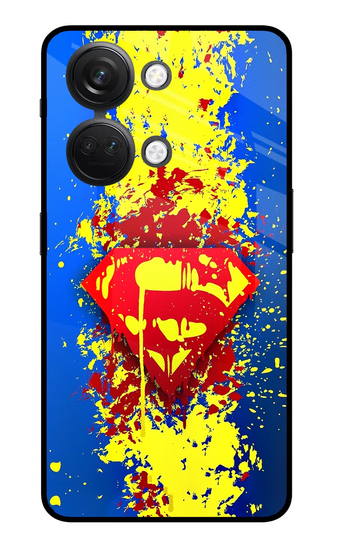 Superman logo OnePlus Nord 3 5G Glass Case Back Cover by Casekaro