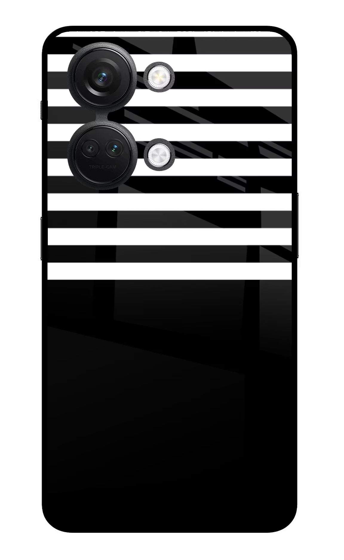 Black and White Print OnePlus Nord 3 5G Glass Case Back Cover by Casekaro