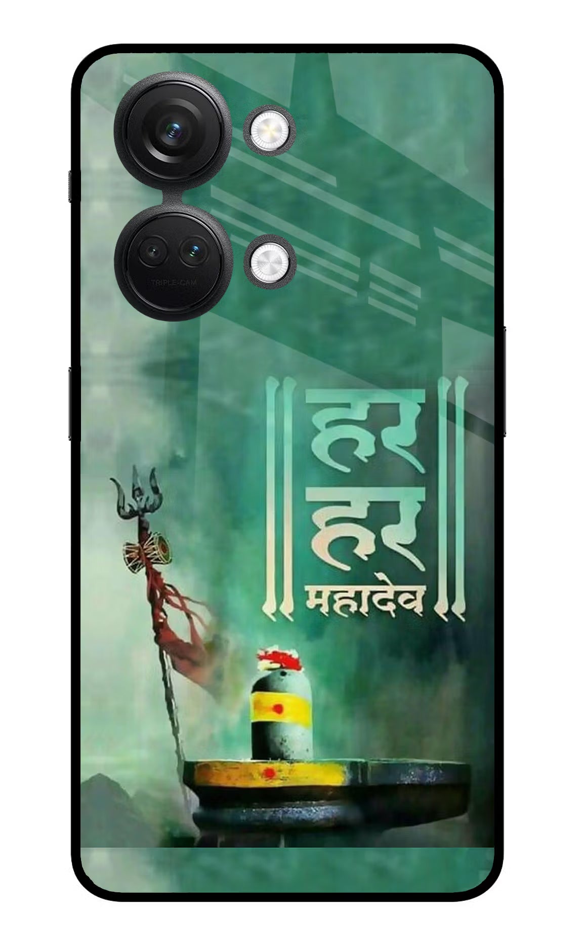Har Har Mahadev Shivling OnePlus Nord 3 5G Glass Case Back Cover by Casekaro