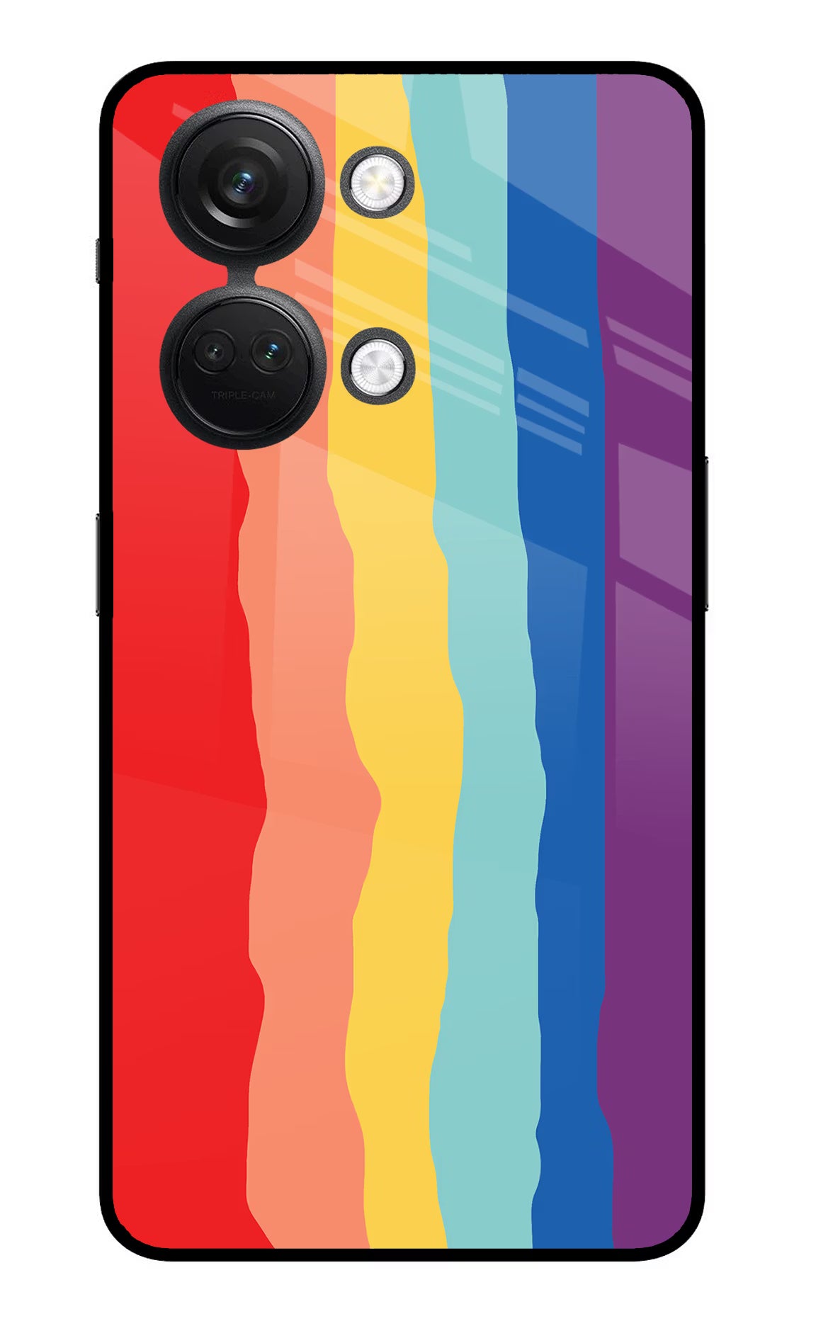 Rainbow OnePlus Nord 3 5G Glass Case Back Cover by Casekaro
