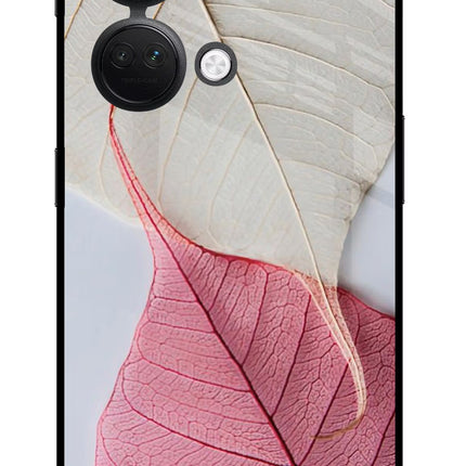 White Pink Leaf OnePlus Nord 3 5G Glass Case
