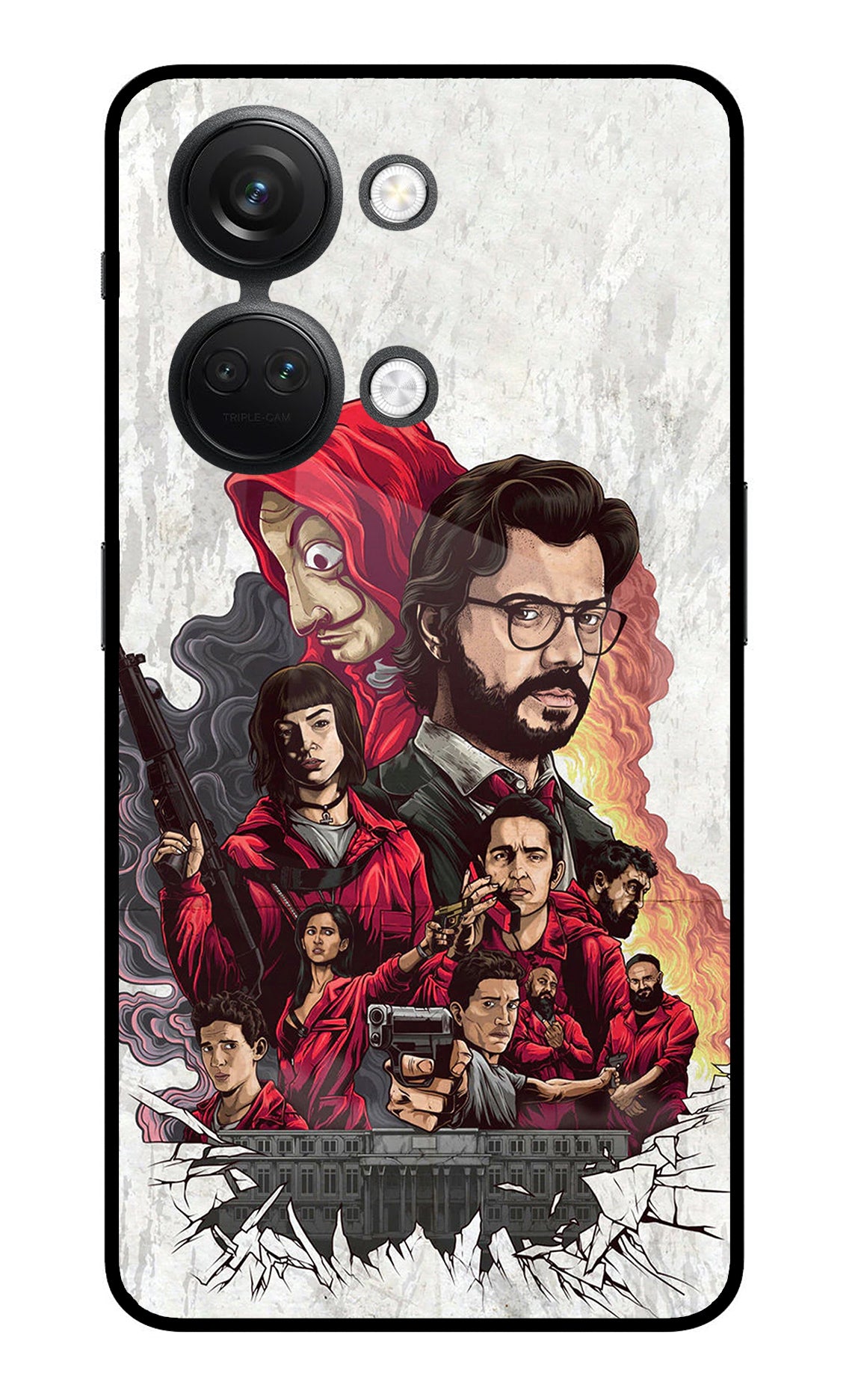 Money Heist Artwork OnePlus Nord 3 5G Glass Case