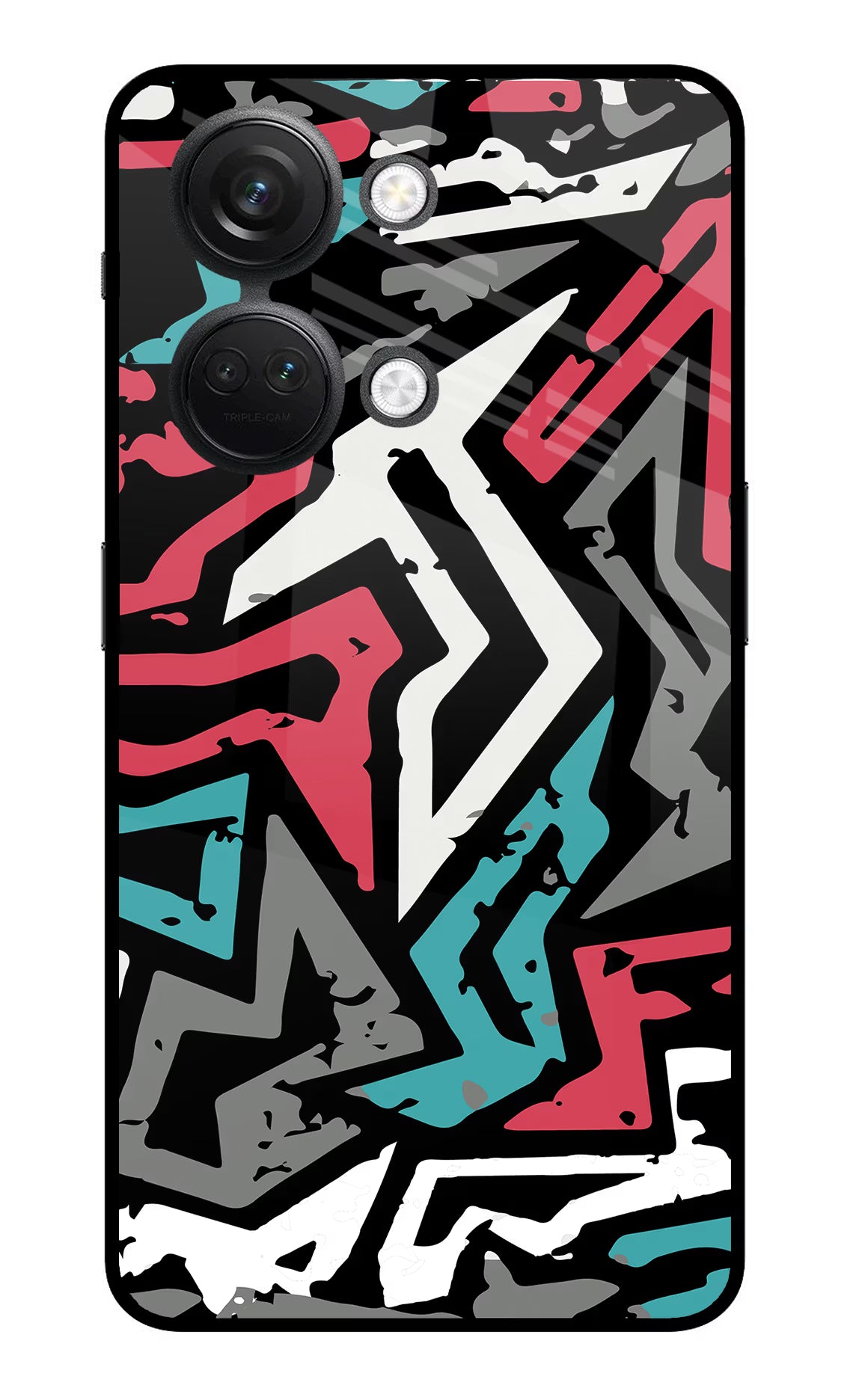 Geometric Graffiti OnePlus Nord 3 5G Glass Case Back Cover by Casekaro