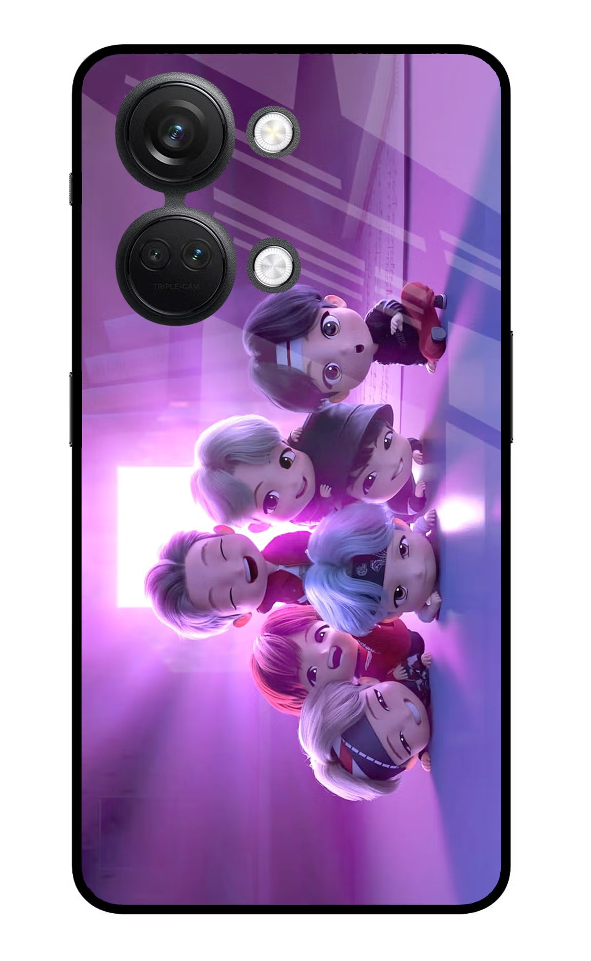 BTS Chibi OnePlus Nord 3 5G Glass Case Back Cover by Casekaro