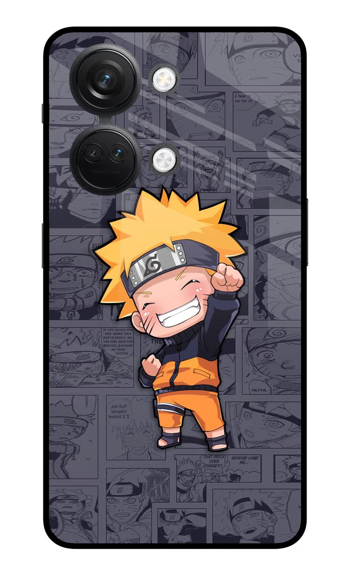 Chota Naruto OnePlus Nord 3 5G Glass Case Back Cover by Casekaro