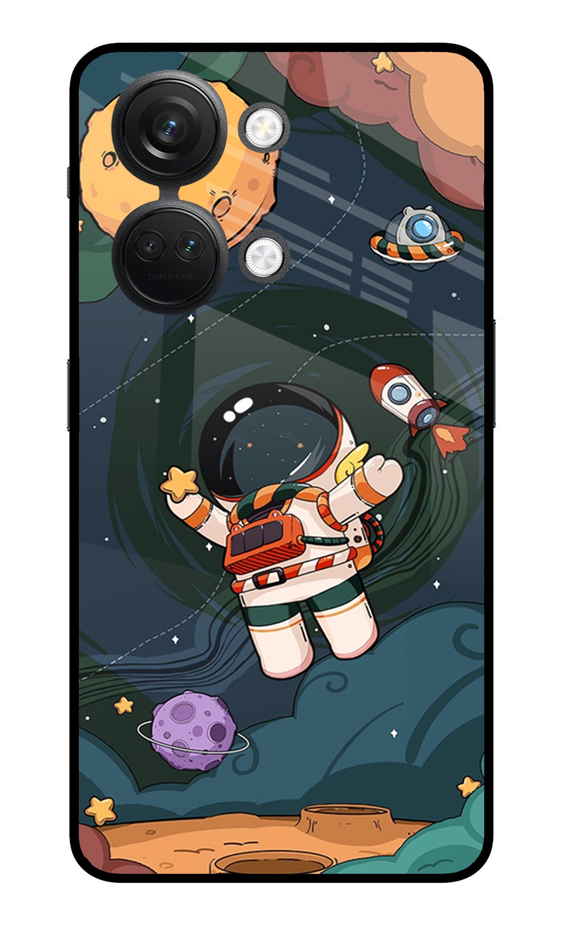 Cartoon Astronaut OnePlus Nord 3 5G Glass Case