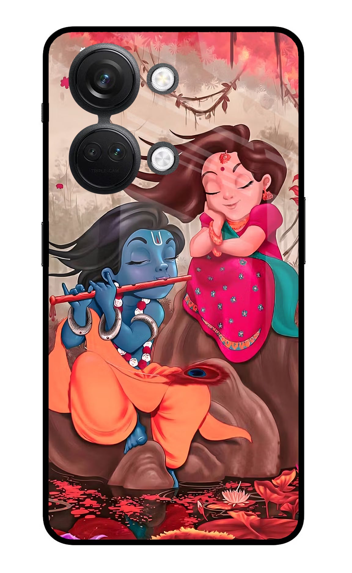 Radhe Krishna OnePlus Nord 3 5G Glass Case Back Cover by Casekaro