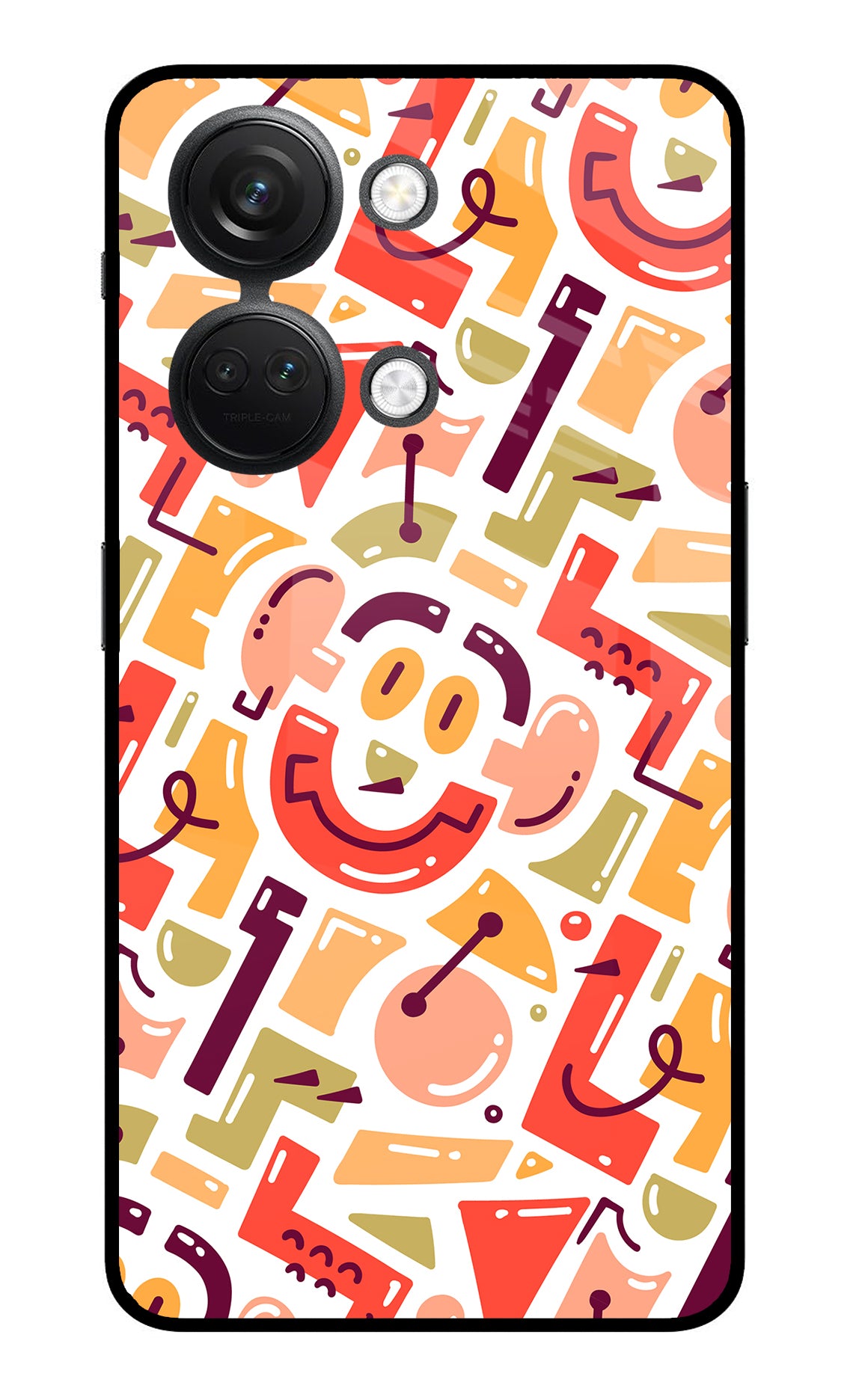 Doodle Pattern OnePlus Nord 3 5G Glass Case