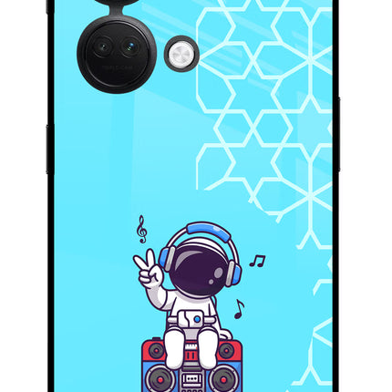 Cute Astronaut Chilling OnePlus Nord 3 5G Glass Case