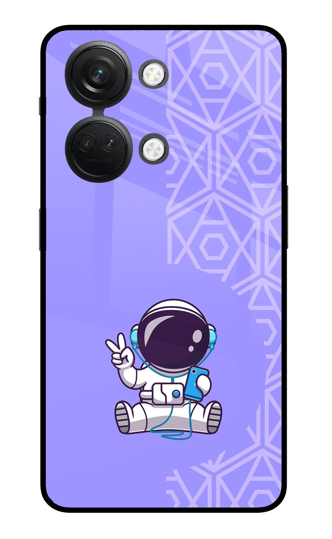 Cute Astronaut Chilling OnePlus Nord 3 5G Glass Case