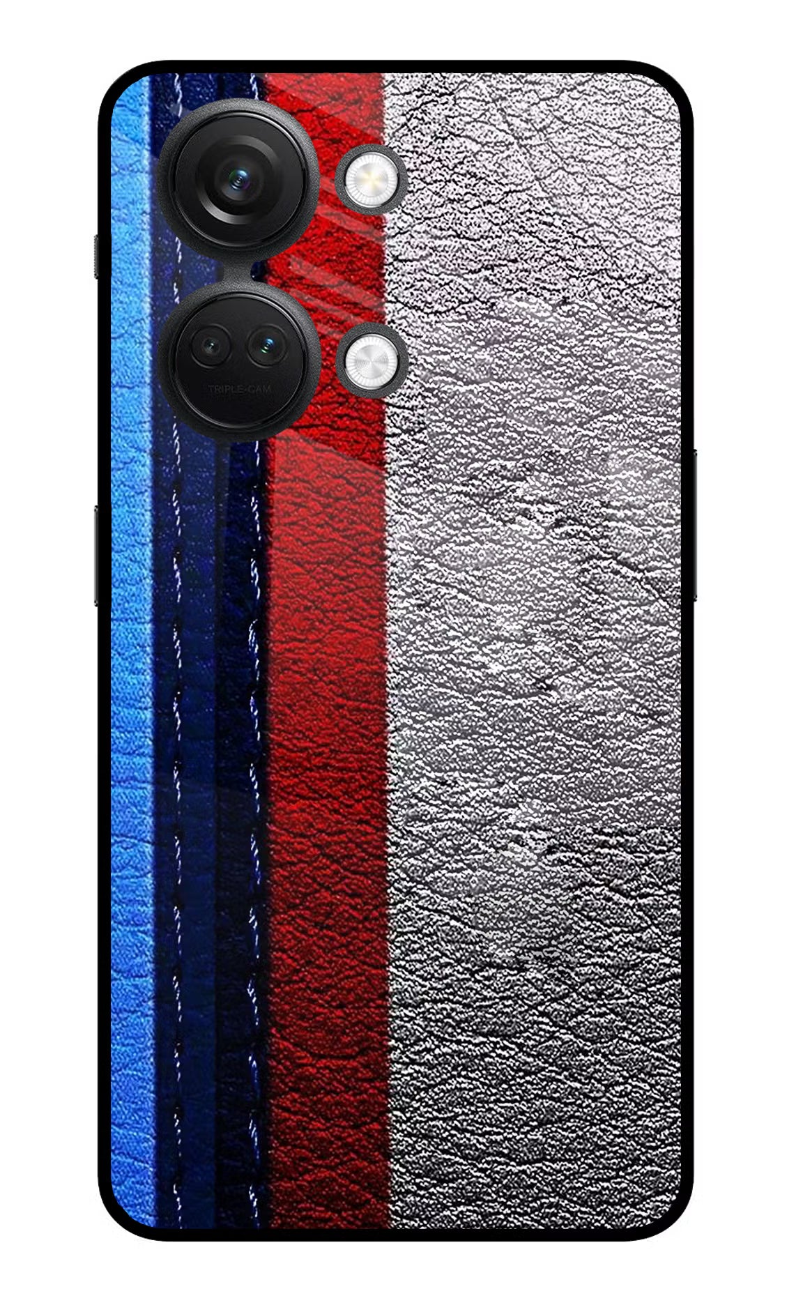 BMW Stripes OnePlus Nord 3 5G Glass Case Back Cover by Casekaro