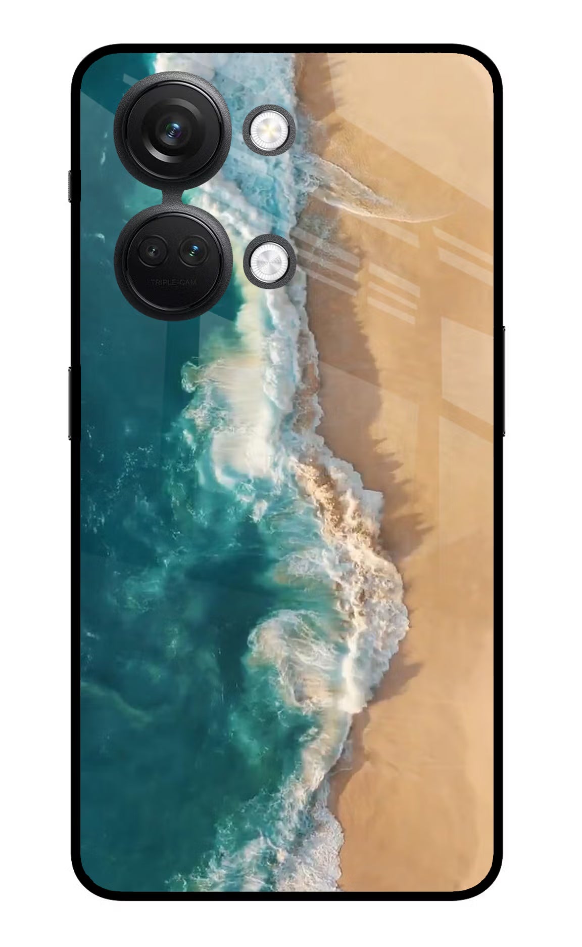 Ocean Beach OnePlus Nord 3 5G Glass Case Back Cover by Casekaro