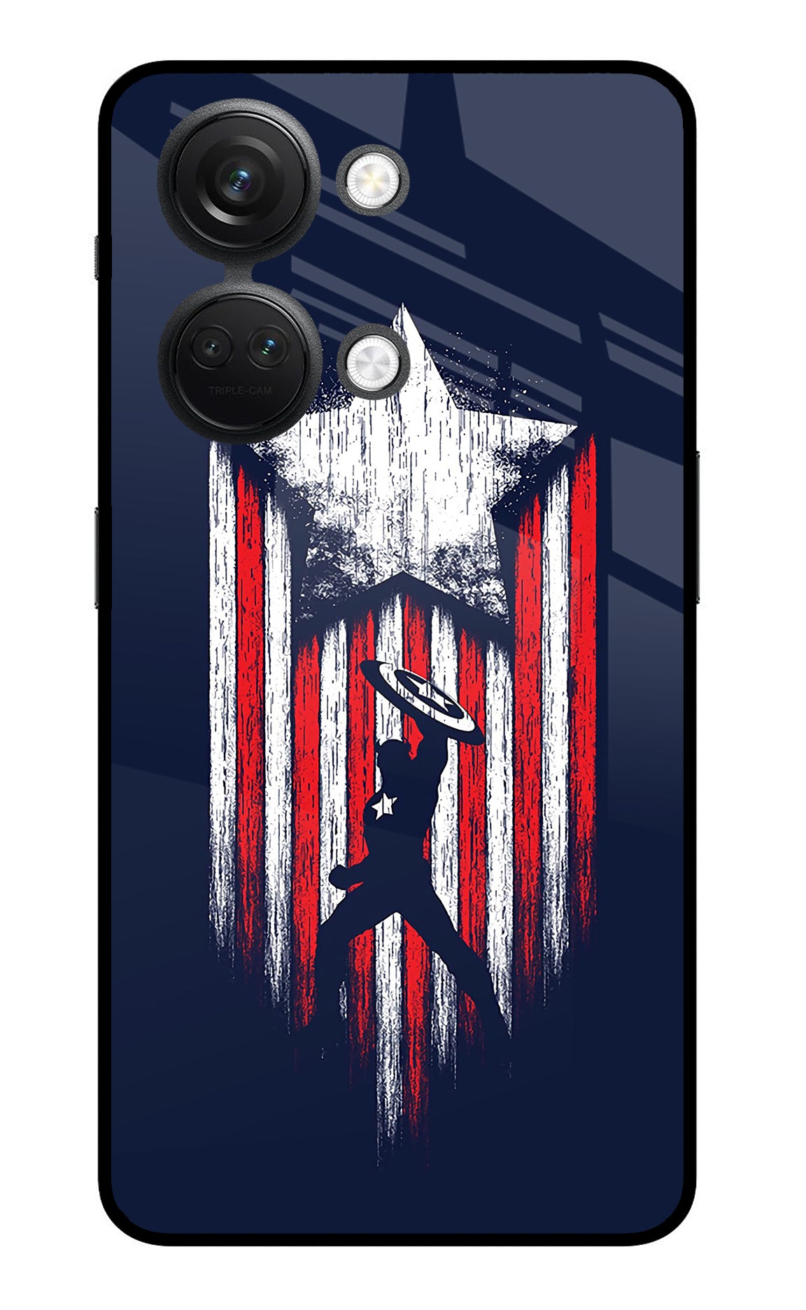 Captain America Marvel Art OnePlus Nord 3 5G Glass Case