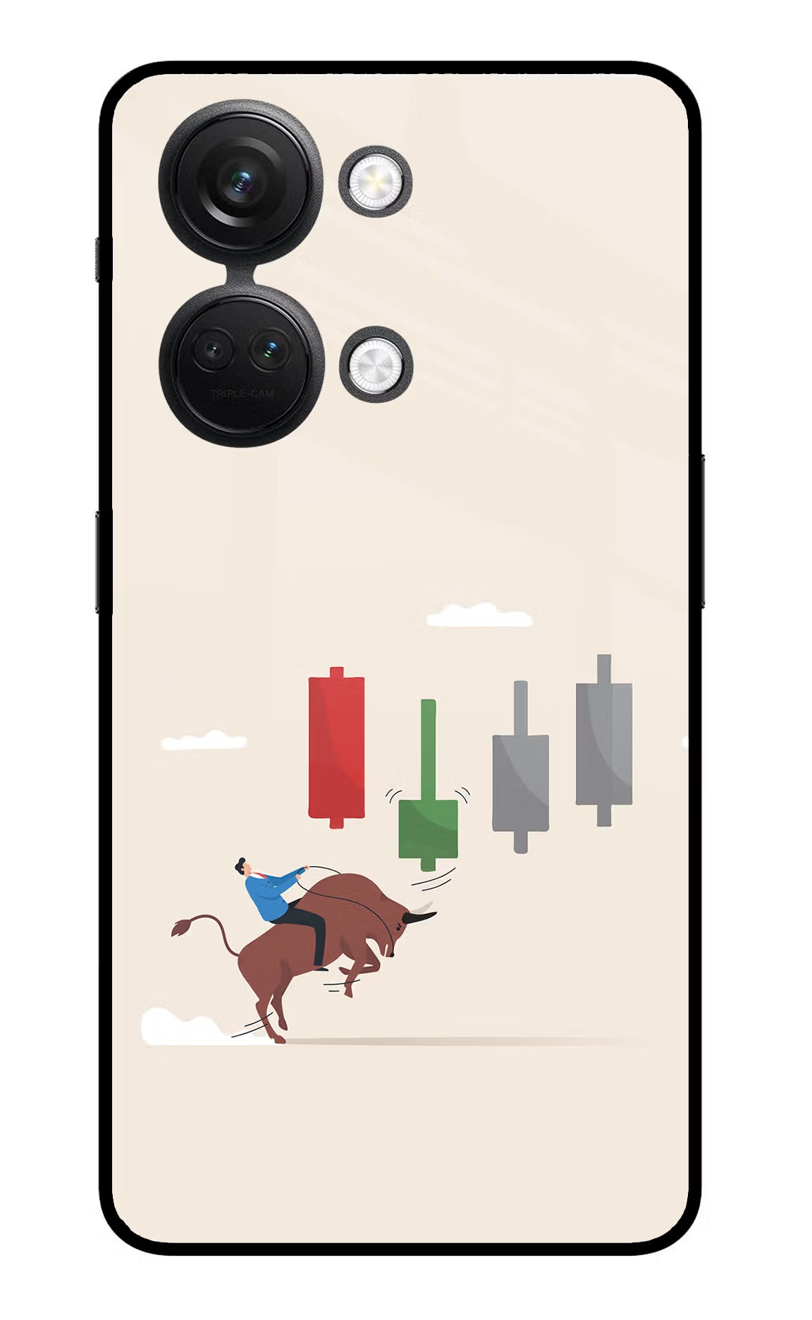 Bull Trading Momentum OnePlus Nord 3 5G Glass Case Back Cover by Casekaro