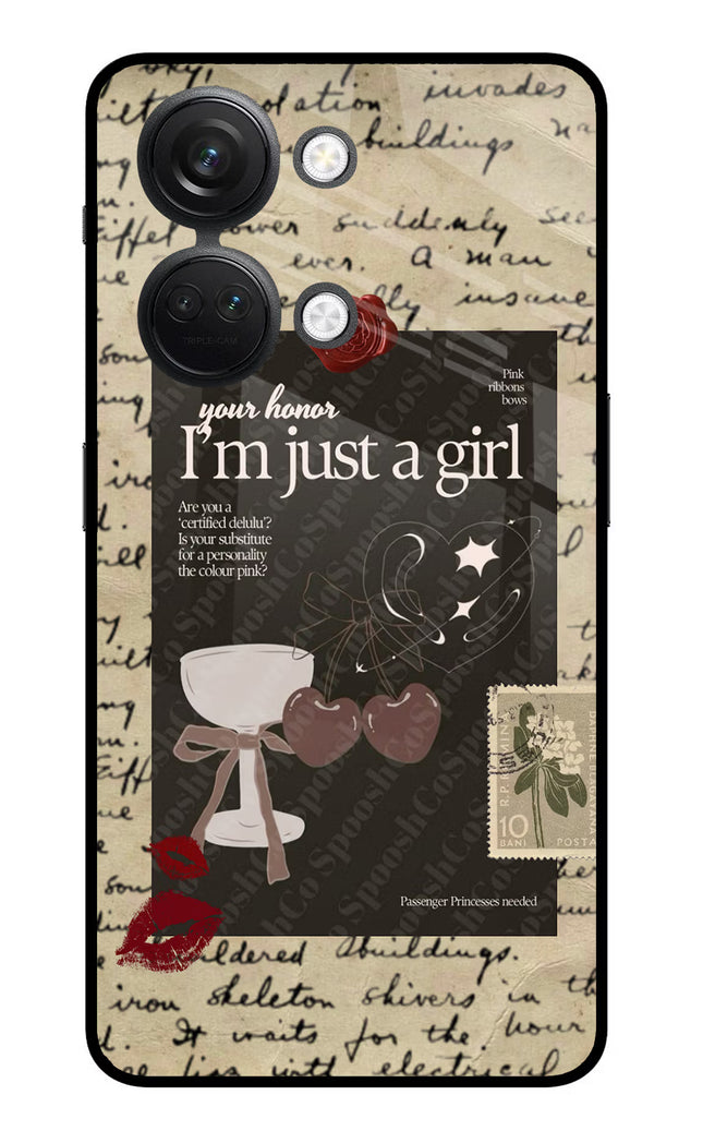 I am just a girl OnePlus Nord 3 5G Glass Case