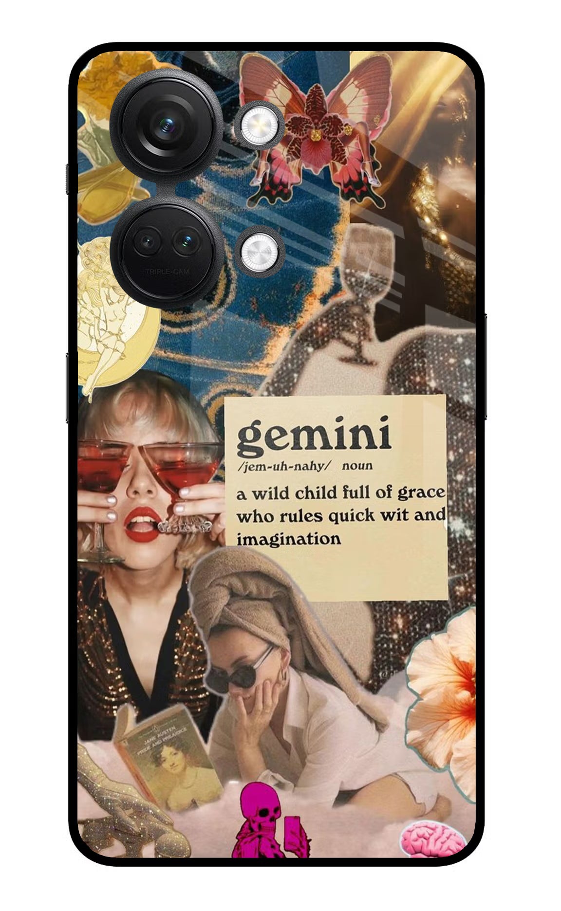 Gemini Zodiac OnePlus Nord 3 5G Glass Case Back Cover by Casekaro