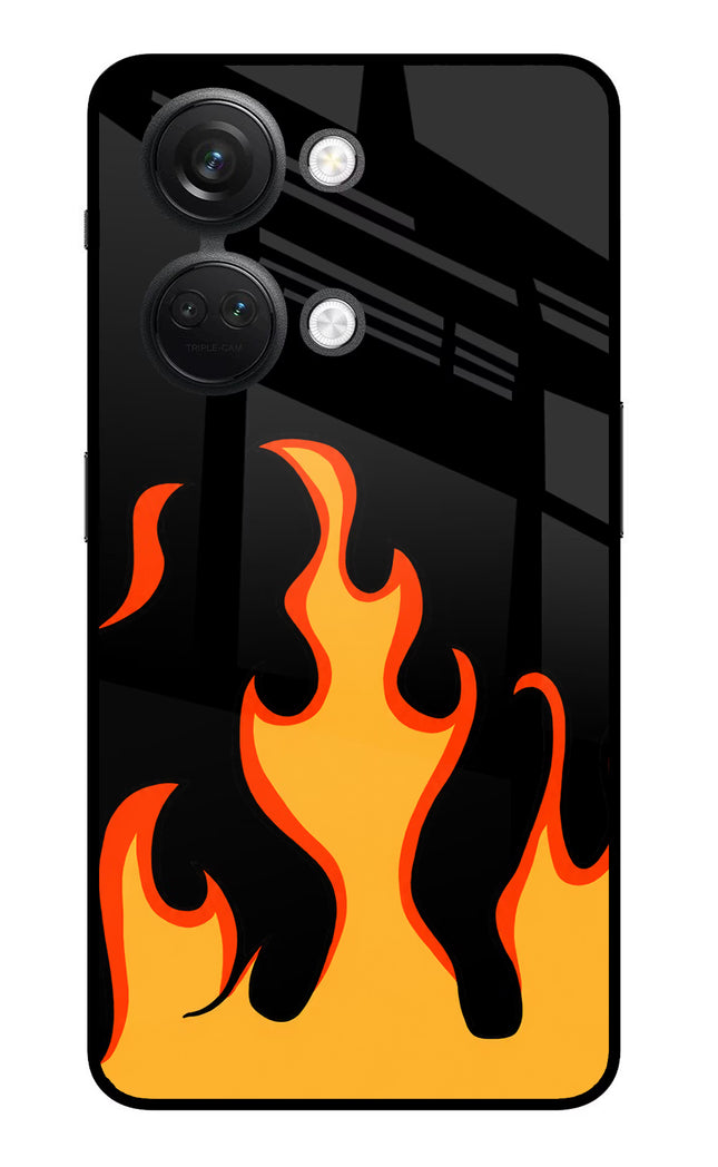 Fired Up – Black OnePlus Nord 3 5G Glass Case