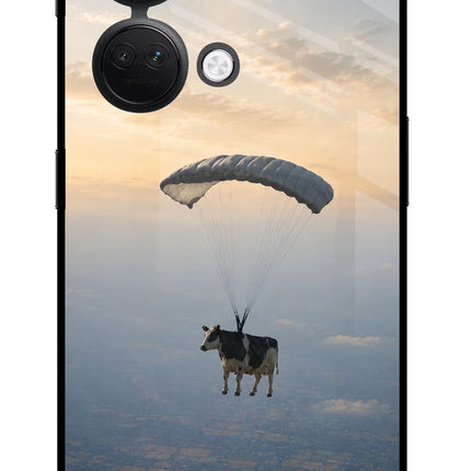 Skydiving Cow OnePlus Nord 3 5G Glass Case