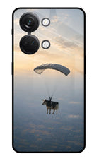 Skydiving Cow OnePlus Nord 3 5G Glass Case