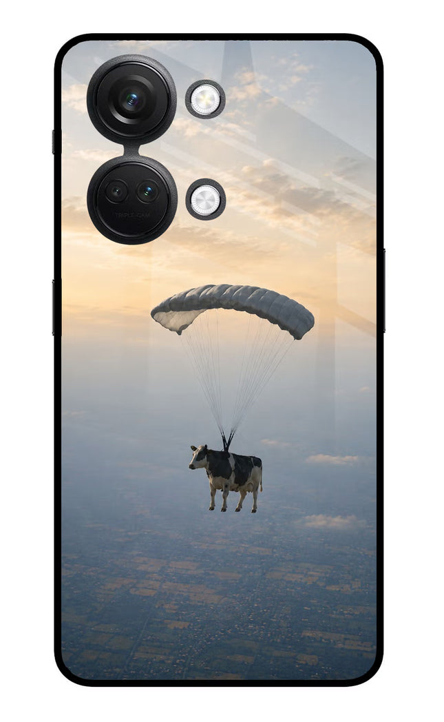 Skydiving Cow OnePlus Nord 3 5G Glass Case
