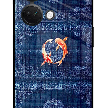 Koi Blue OnePlus Nord 3 5G Glass Case Back Cover by Casekaro