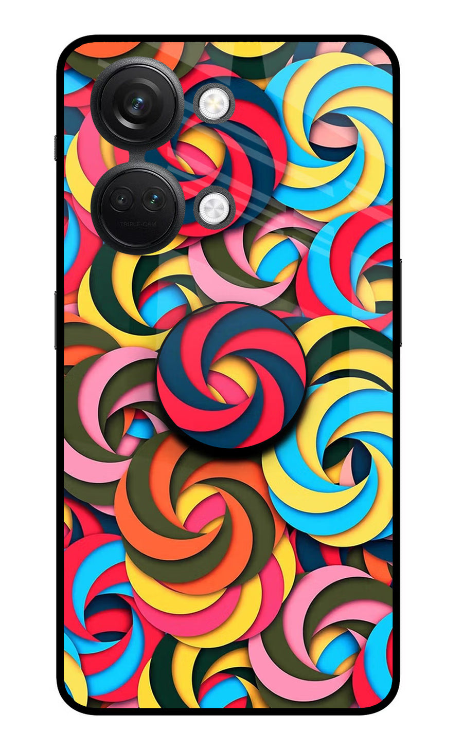 Spiral Pattern OnePlus Nord 3 5G Pop Case, Metal case