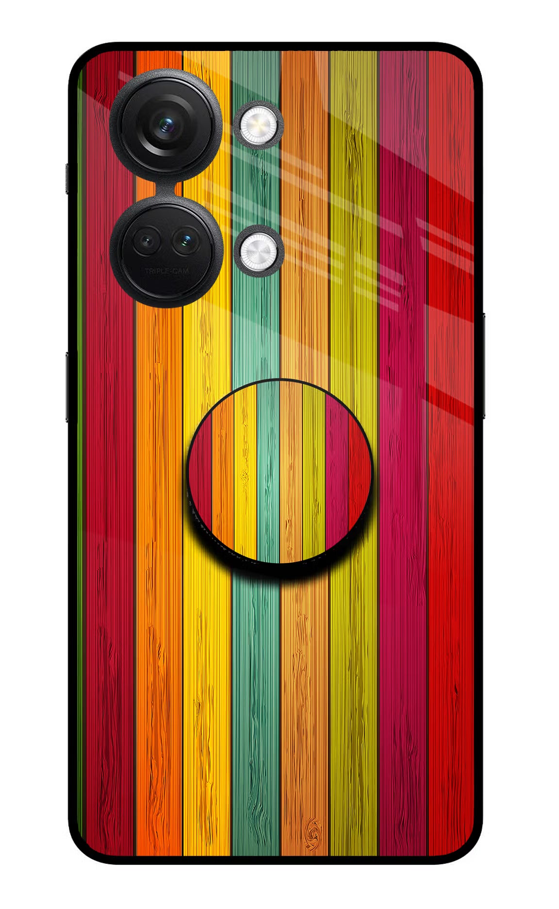 Multicolor Wooden OnePlus Nord 3 5G Pop Case by Casekaro