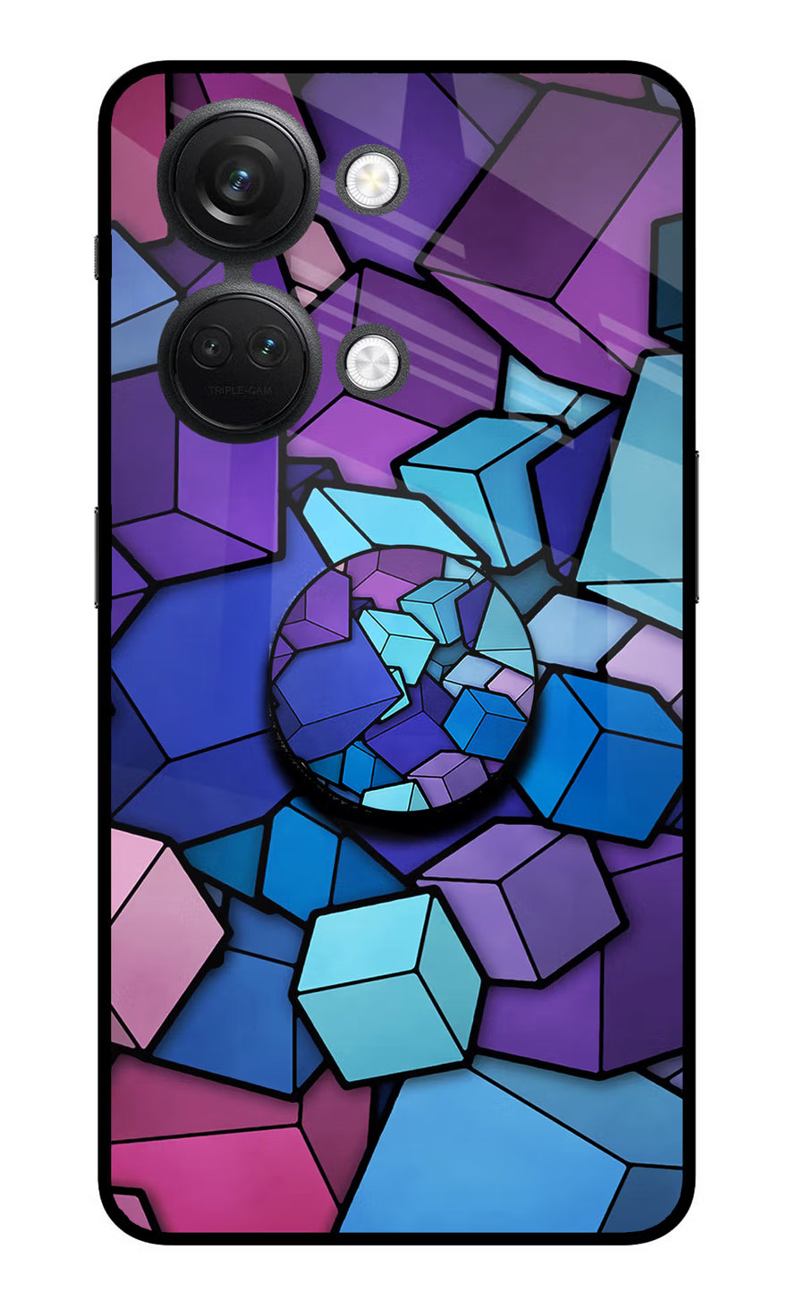 Cubic Abstract OnePlus Nord 3 5G Pop Case, Metal case