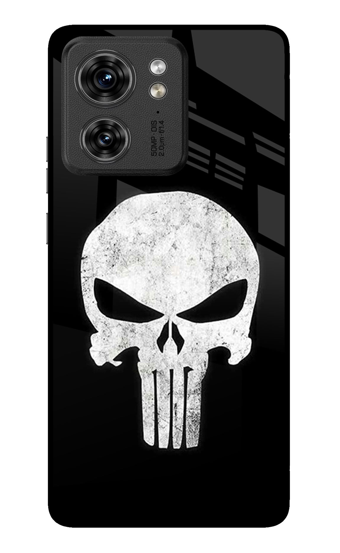 Punisher Skull Moto Edge 40 Glass Case