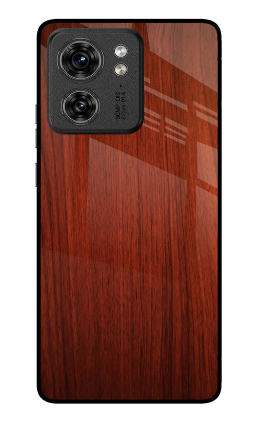 Wooden Plain Pattern Moto Edge 40 Glass Case