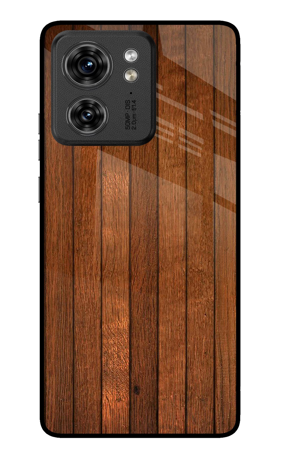 Wooden Artwork Bands Moto Edge 40 Back Cover