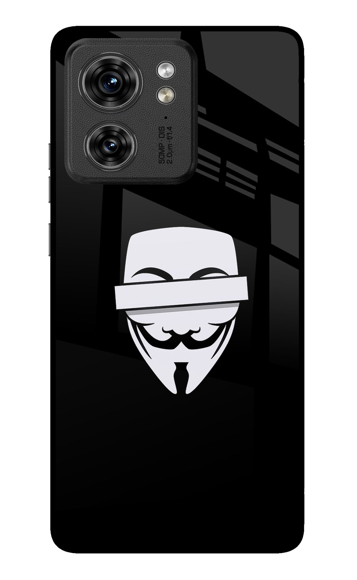 Anonymous Face Moto Edge 40 Glass Case