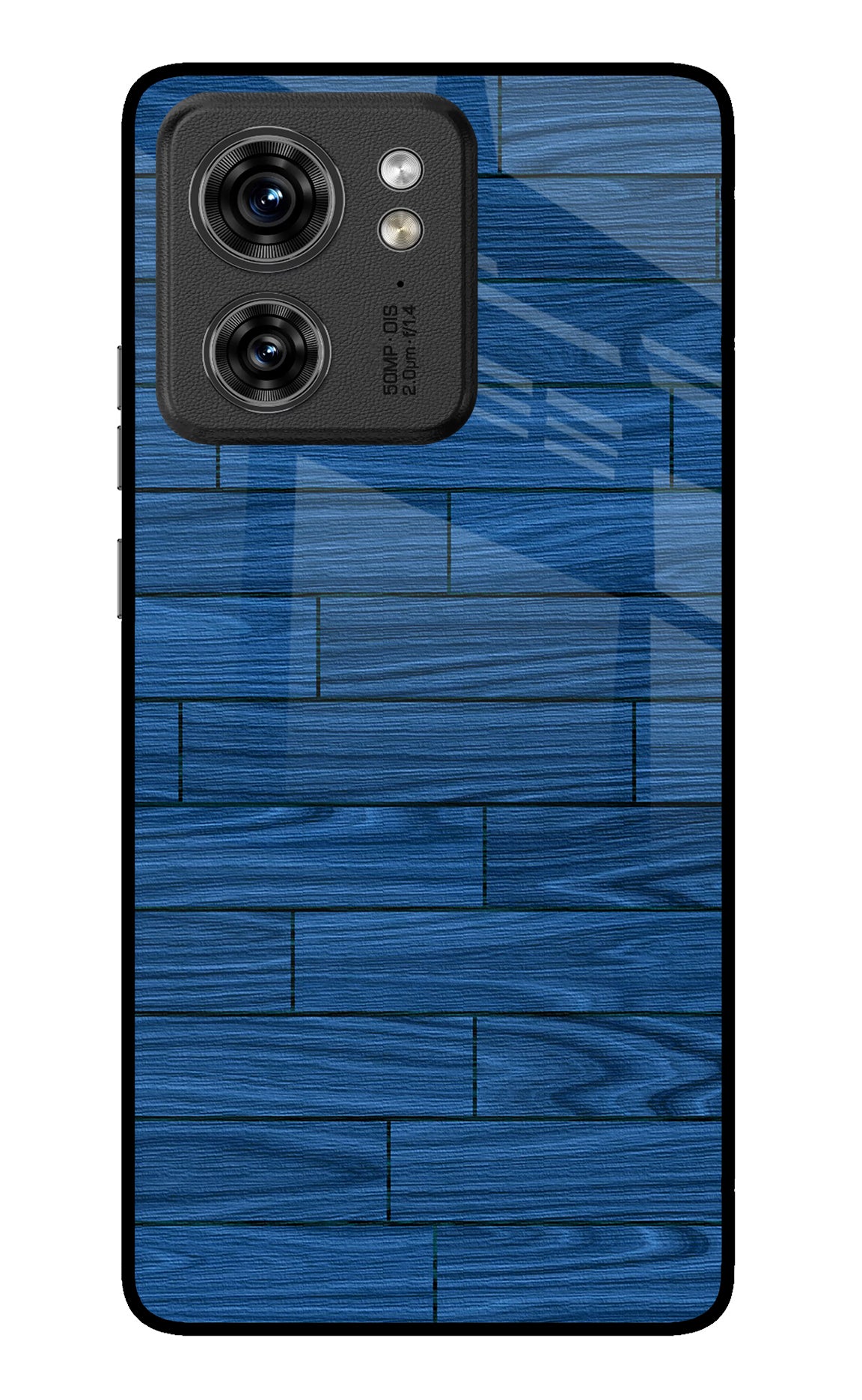 Wooden Texture Moto Edge 40 Glass Case