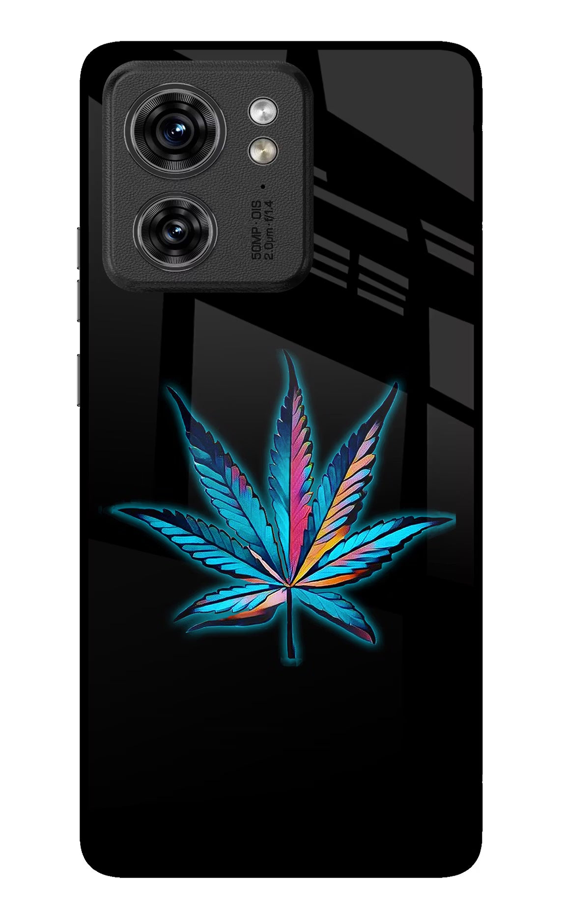 Weed Moto Edge 40 Glass Case Back Cover by Casekaro