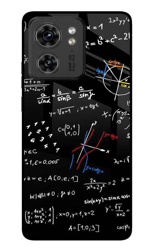 Mathematics Formula Moto Edge 40 Glass Case