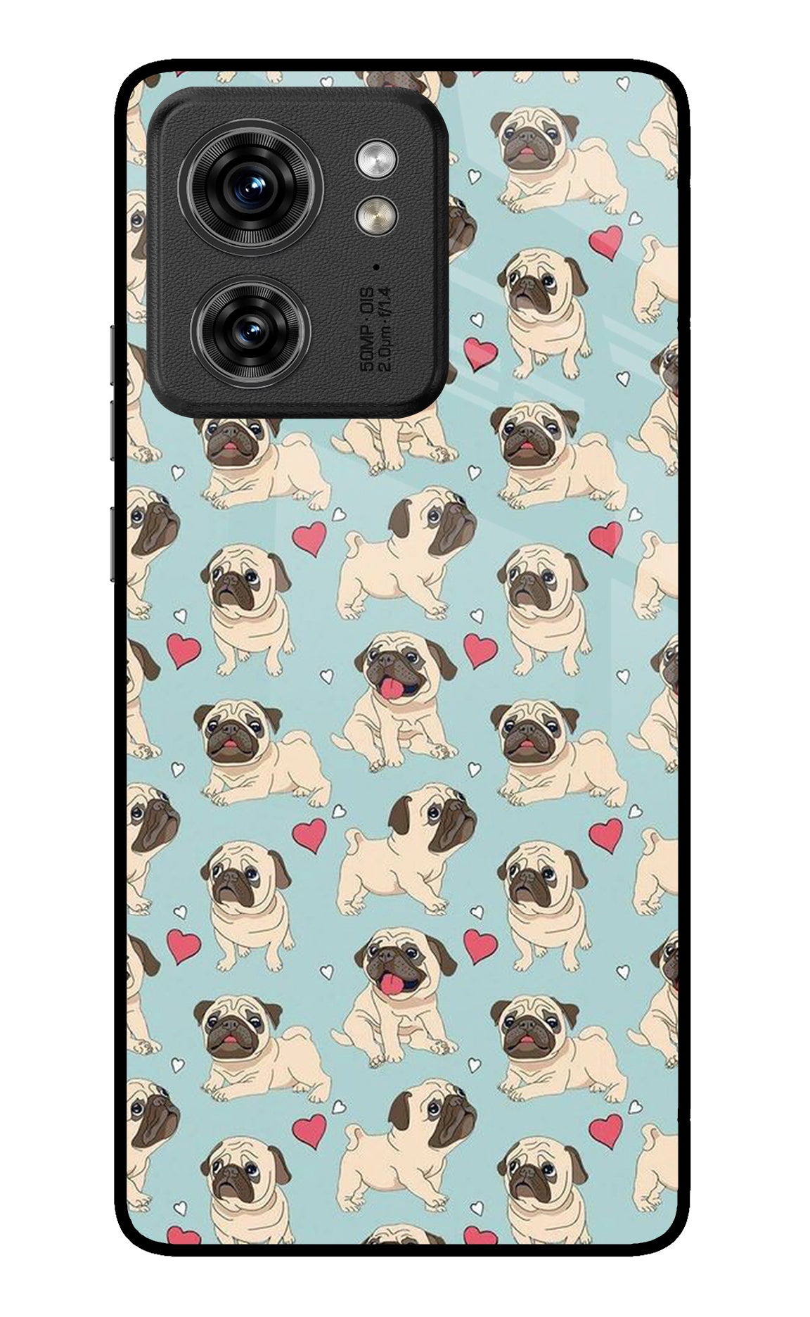 Pug Dog Moto Edge 40 Glass Case