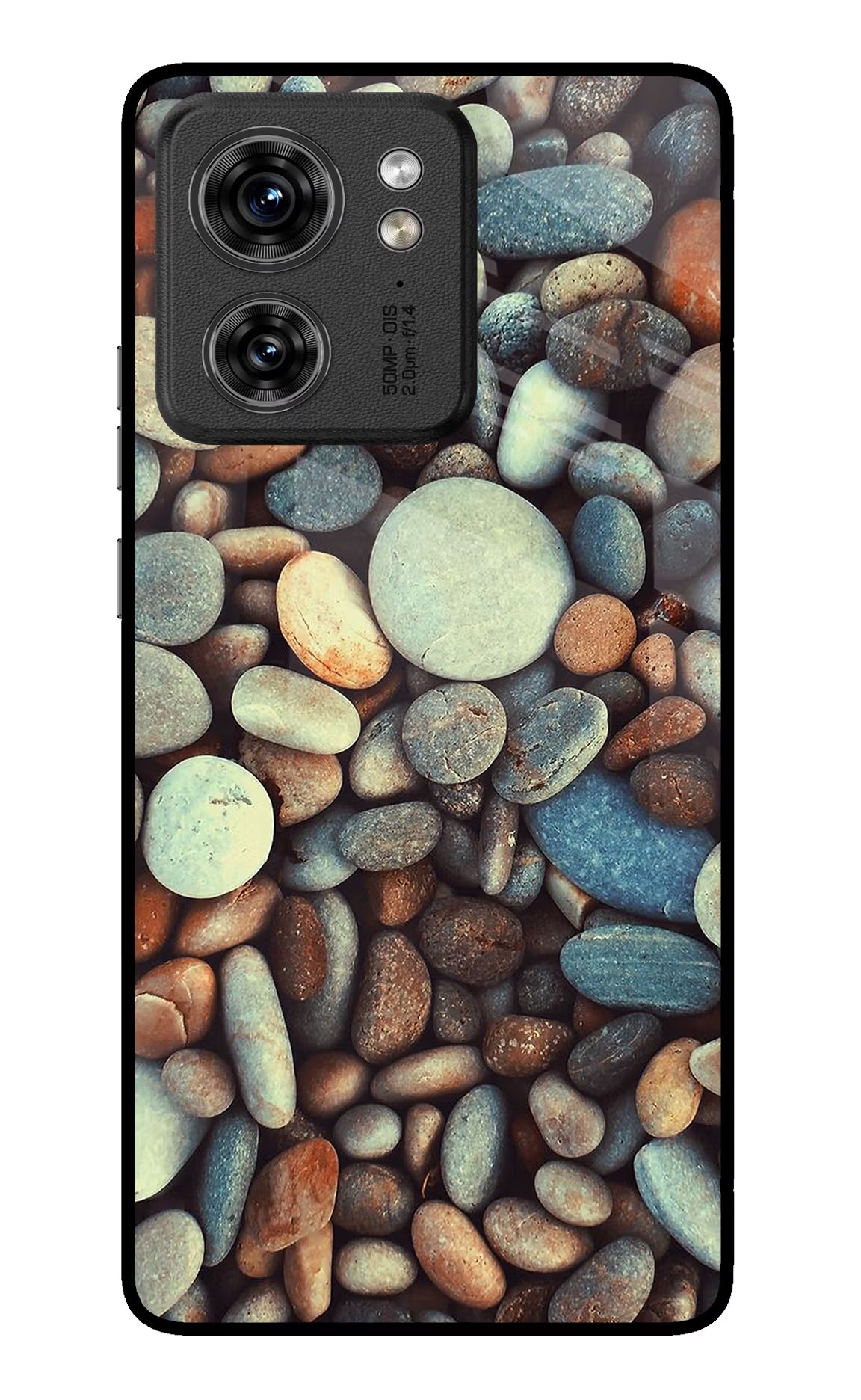 Pebble Moto Edge 40 Glass Case Back Cover by Casekaro